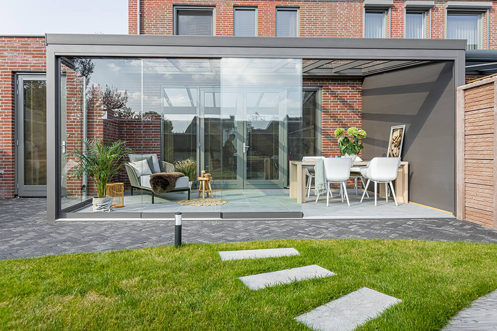 Glasschuifwand Verasol Profiline In 't Hout Sierconstructies