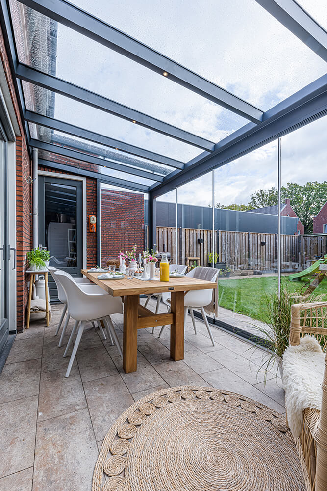 Glasschuifwand Verasol Profiline In 't Hout Sierconstructies