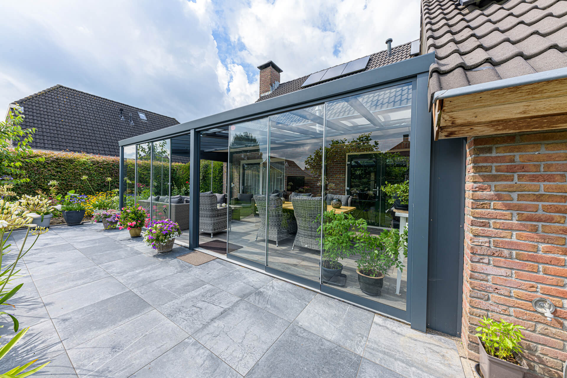 Glasschuifwand Verasol Profiline In 't Hout Sierconstructies